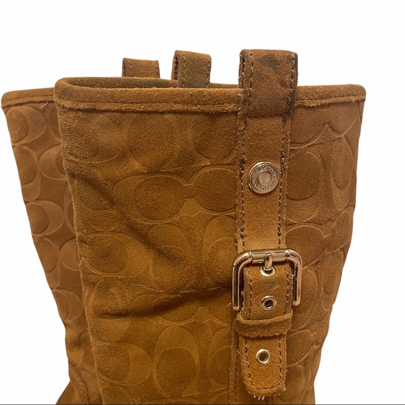 Coach Suede Signature Tulip Winter Boots - Tan - Picture 5 of 13